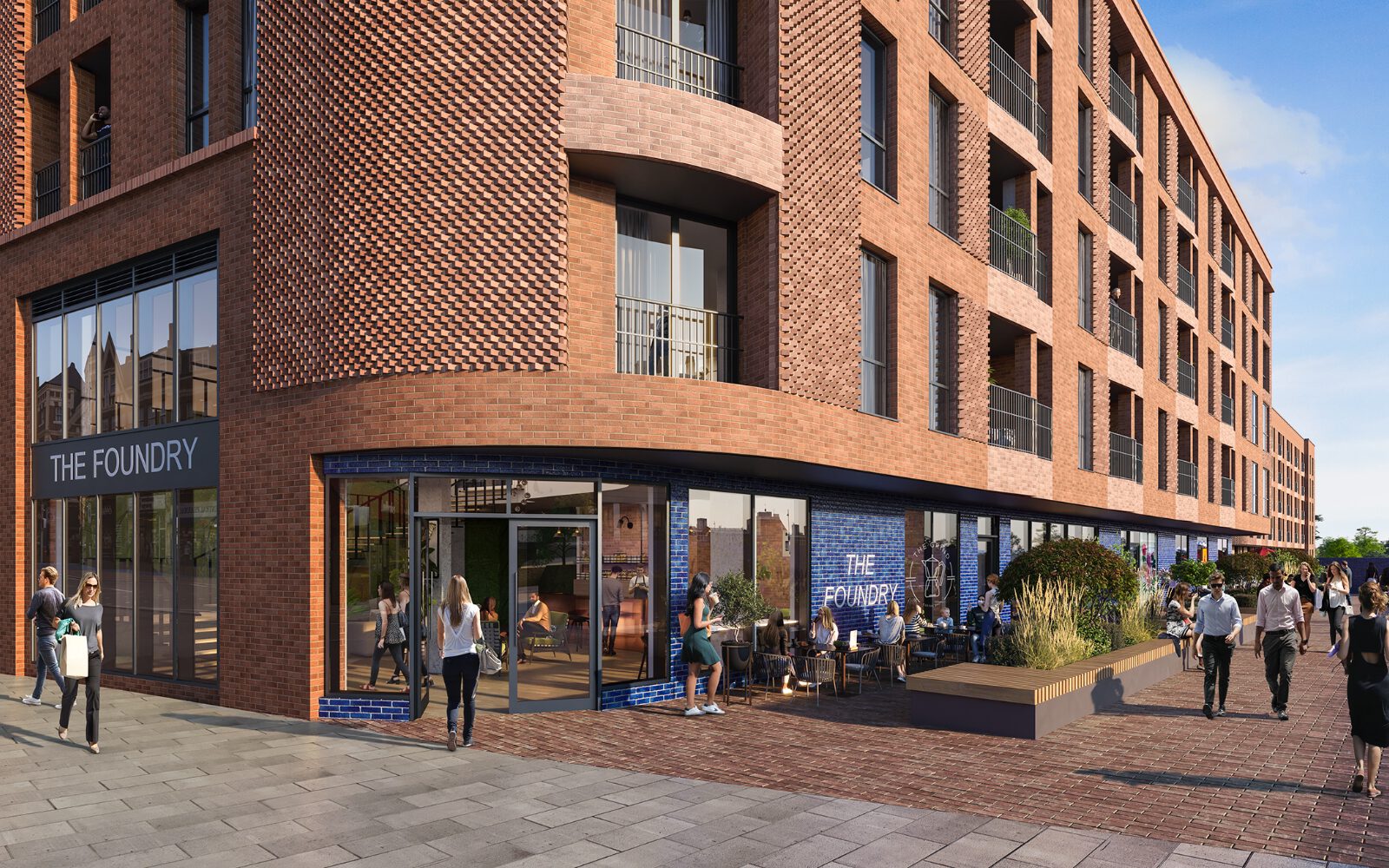 West Hampstead Central retail units daytime CGI